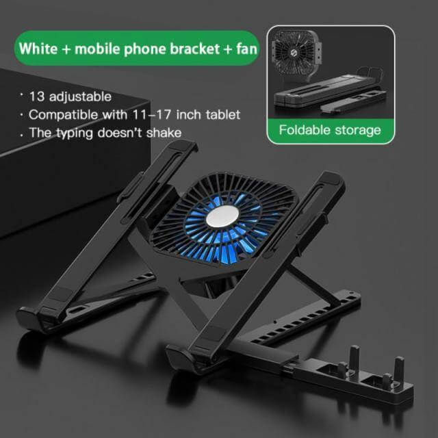 Dual Cooling Foldable Laptop Stand - Image 3
