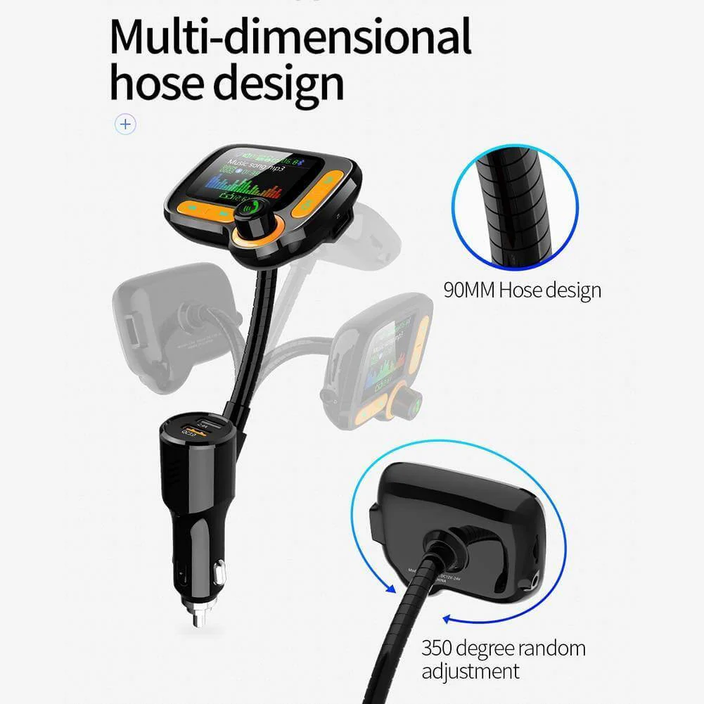 Dual USB Charging Bluetooth FM Transmitter for Car - Image 3