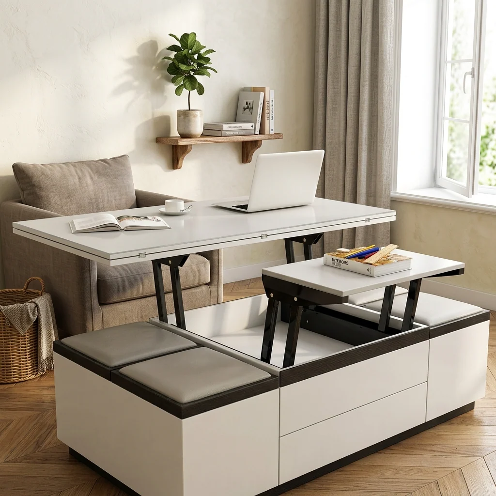 Easy Convertible Modular Dynamic Coffee Table - Image 4