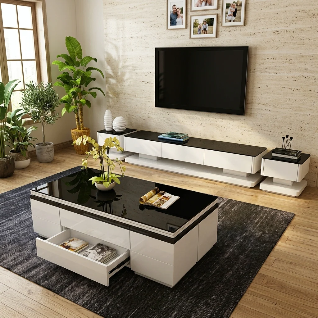 Easy Convertible Modular Dynamic Coffee Table - Image 5