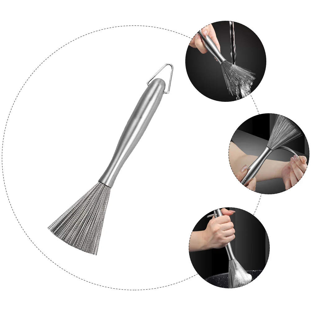 Edge Cleaner Long-Handle Pan Brush - Image 4