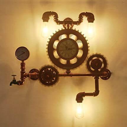 Edison Wall Sconce American Style Wood Iron Light Lamps - Image 8