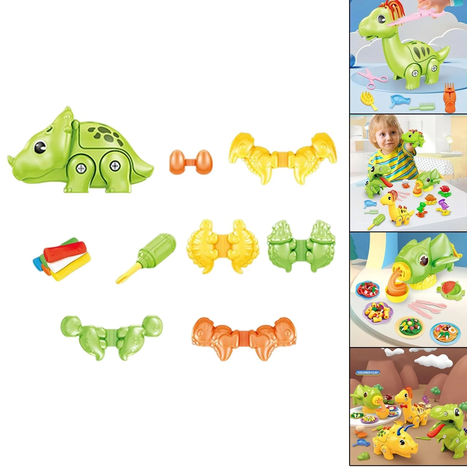 Educational Clay Modeling Dinosaur Toy Set - Image 4