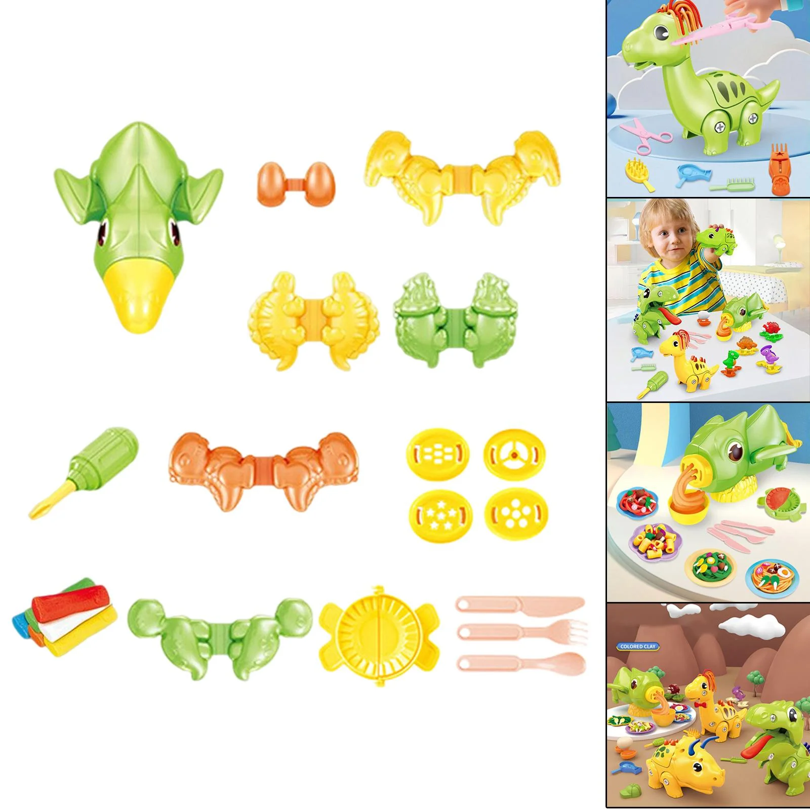 Educational Clay Modeling Dinosaur Toy Set - Image 9