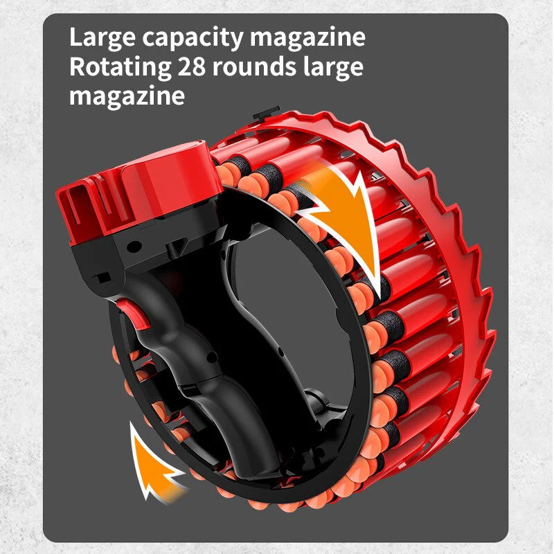 Electric Foam Bullet Firing Ring Gun Toy - Image 3