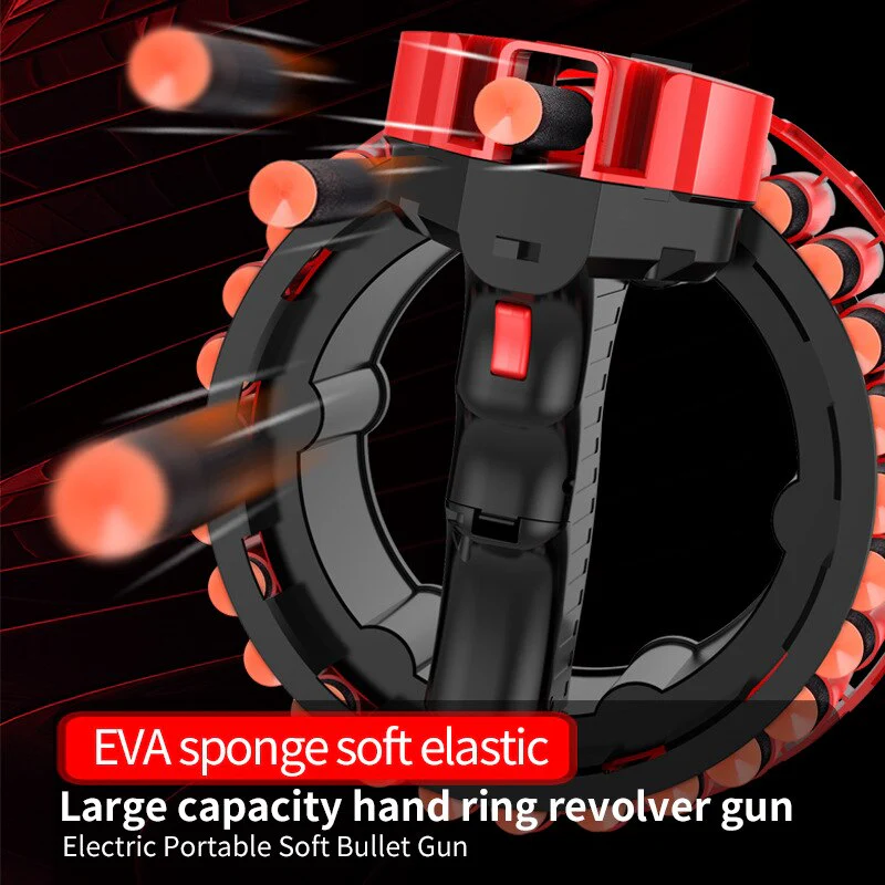 Electric Foam Bullet Firing Ring Gun Toy - Image 4