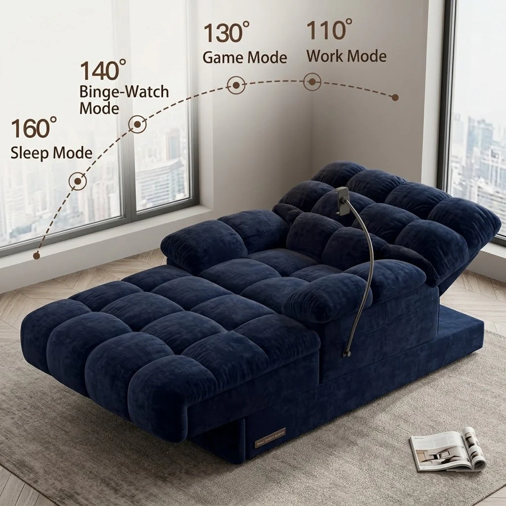 Electric Recliner Chaise Cloud Lounge Sofa - Image 2