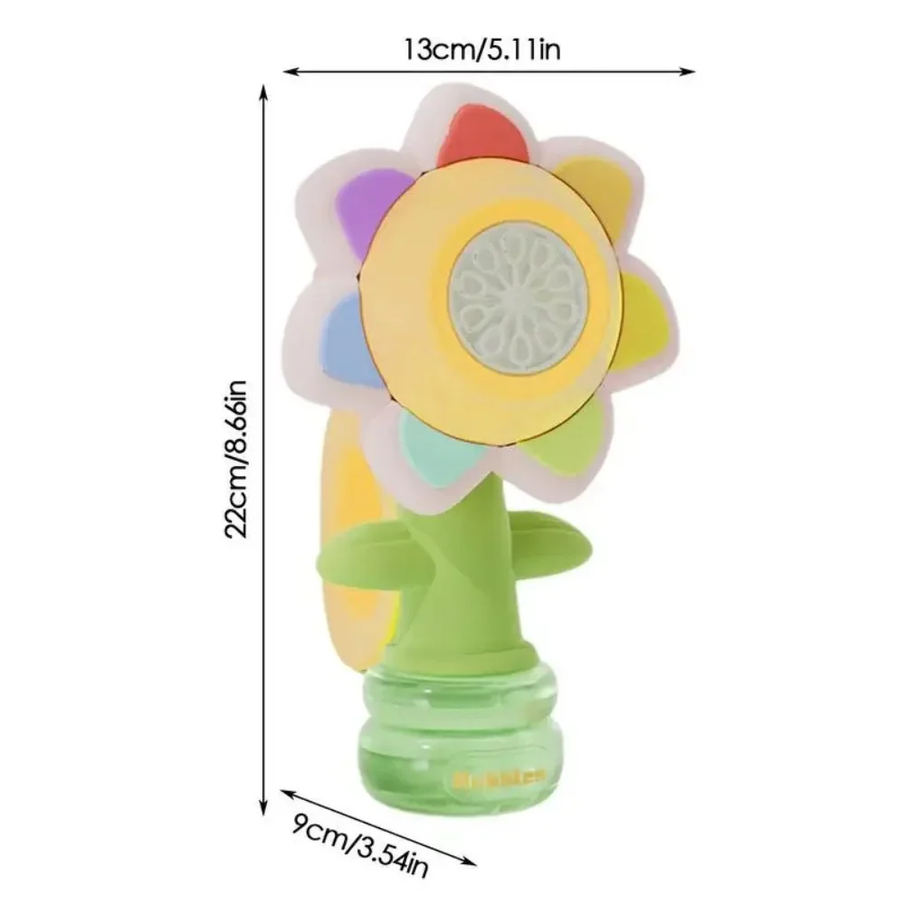 Electric Sunflower-Shaped Portable Kids Fun Bubble Maker Toy - Image 6