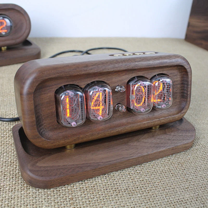 Elegant Black Walnut Digital Table Clock - Image 5