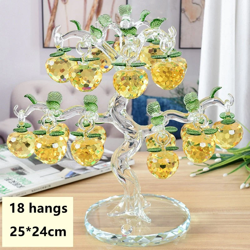 Elegant Crystal Apple Tree Home Decor - Image 9