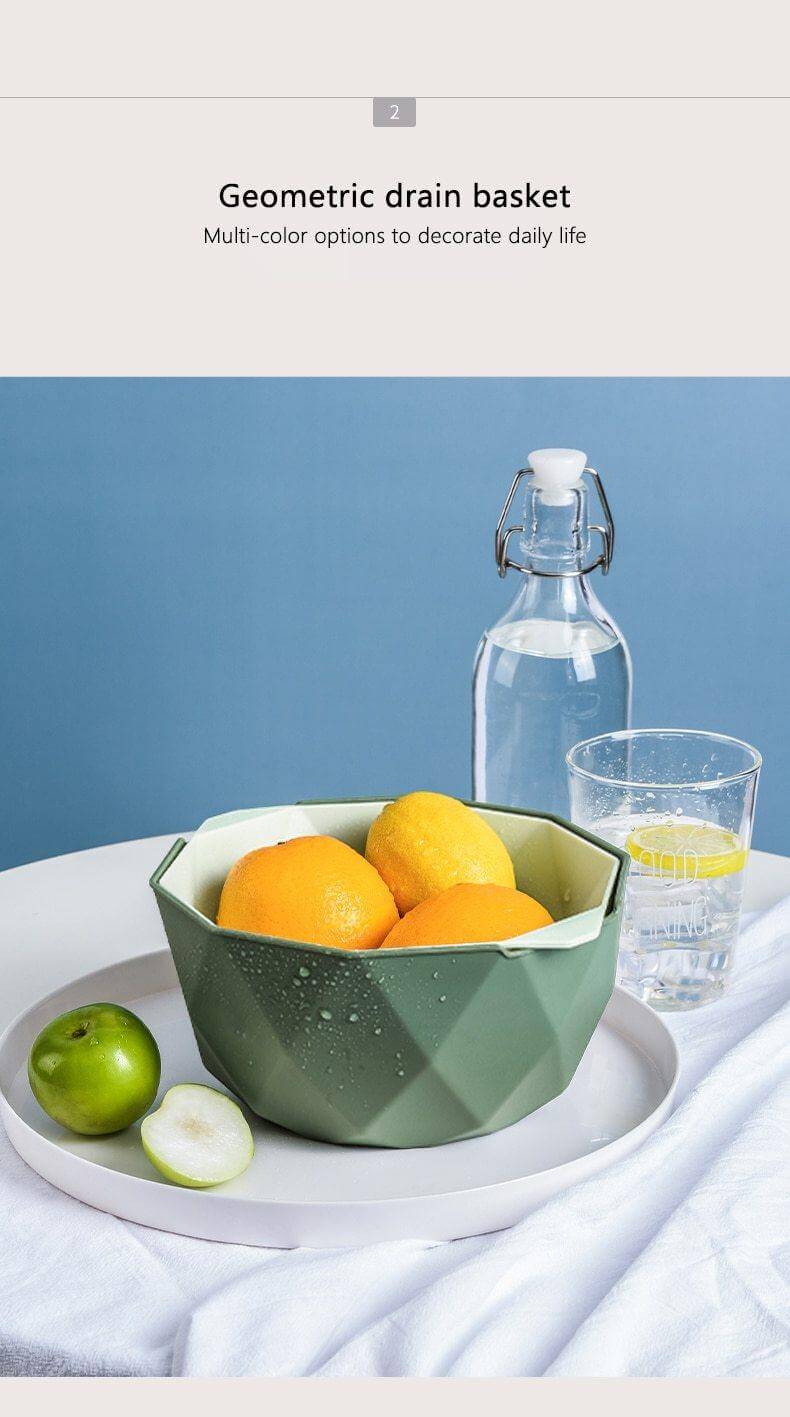Elegant Double Layer Drain Basket With Strainer Bowl - Image 7