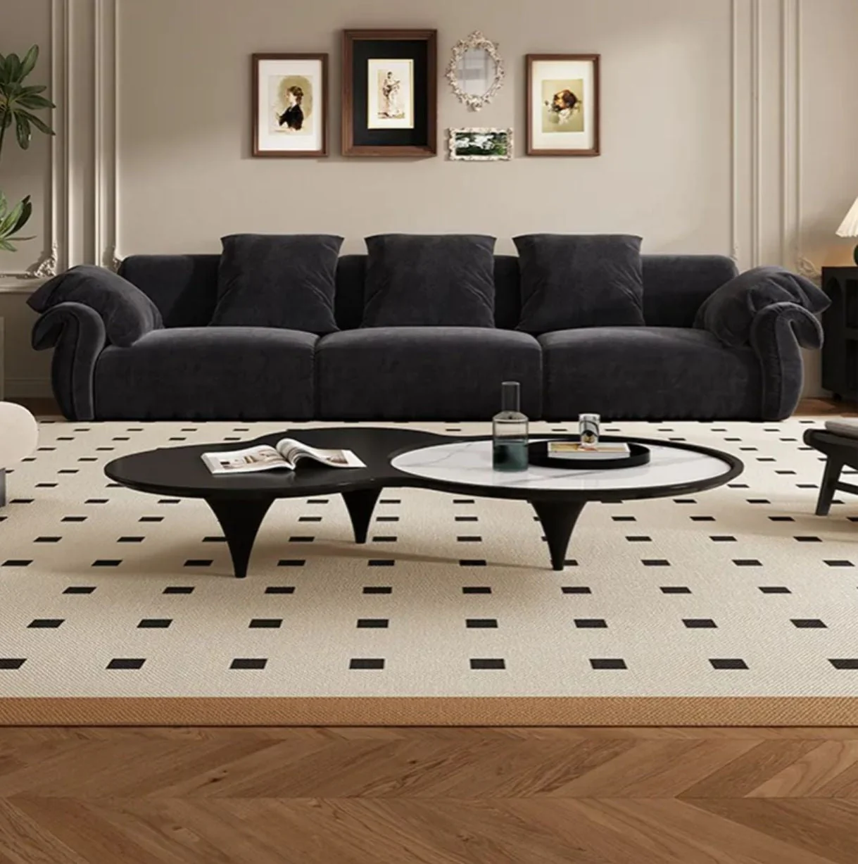 Elegant Dual-Tone Minimalist Contemporary Modern Coffee Table - Image 5