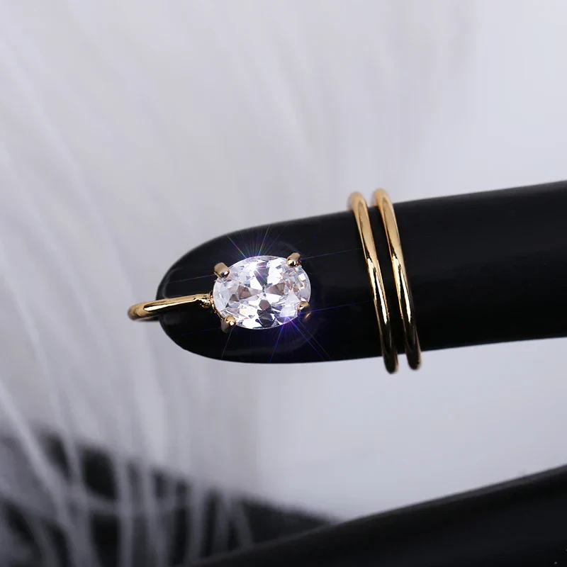 Elegant Fingertip Chic Gothic Slim Metal Nail Rings - Image 15
