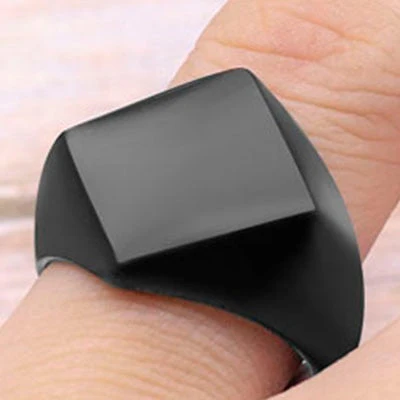 Elegant Minimal Matte Square Ring - Image 6