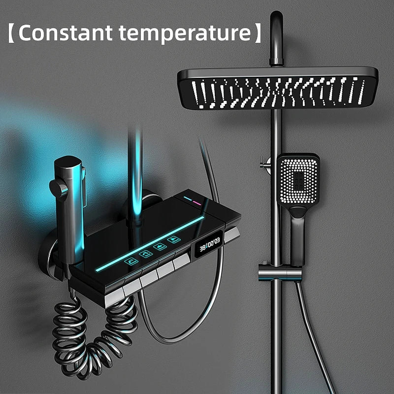 Elegant Nordic Piano Key Style Ambient Light Shower Set - Image 8
