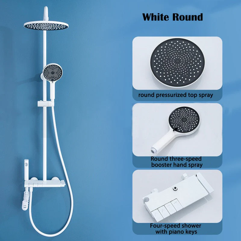 Elegant Piano Style Rainfall Bathroom Shower Set - Image 13