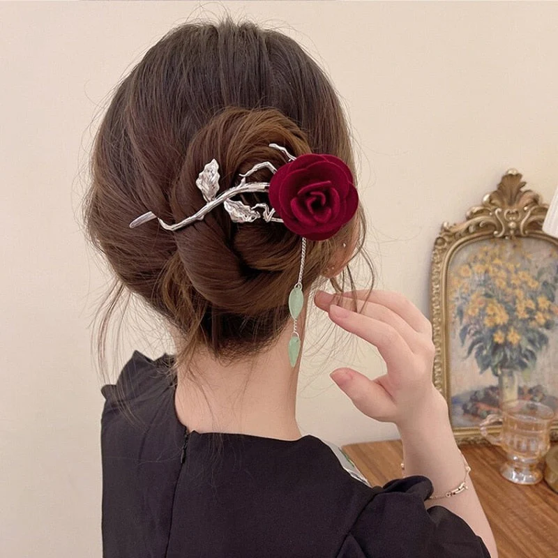 Elegant Rose Retro Hairpin - Image 8
