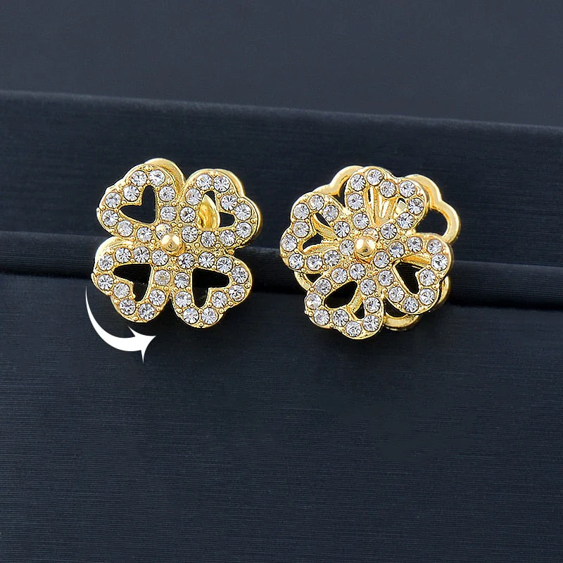 Elegant Rotatable Windmill Flower Earrings - Image 7