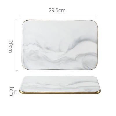 Elegant White Marble Ceramic Cutting Board - Image 9
