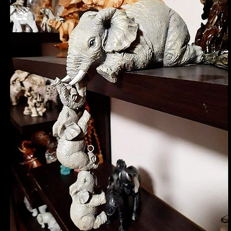 Elephant Family Cute Resin Home Decor - Image 4