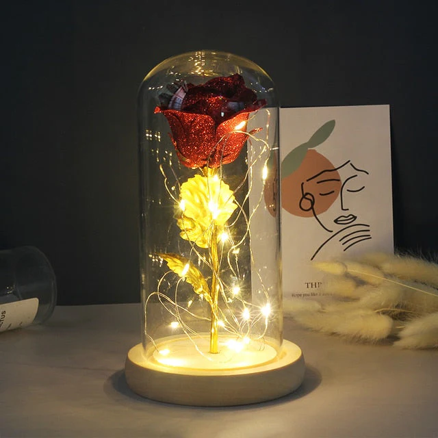 Eternal Artificial Rose Glass Dome - Image 7