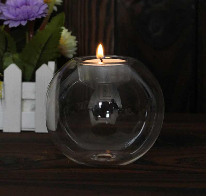 European Elegant Crystal Glass Candle Holder - Image 3