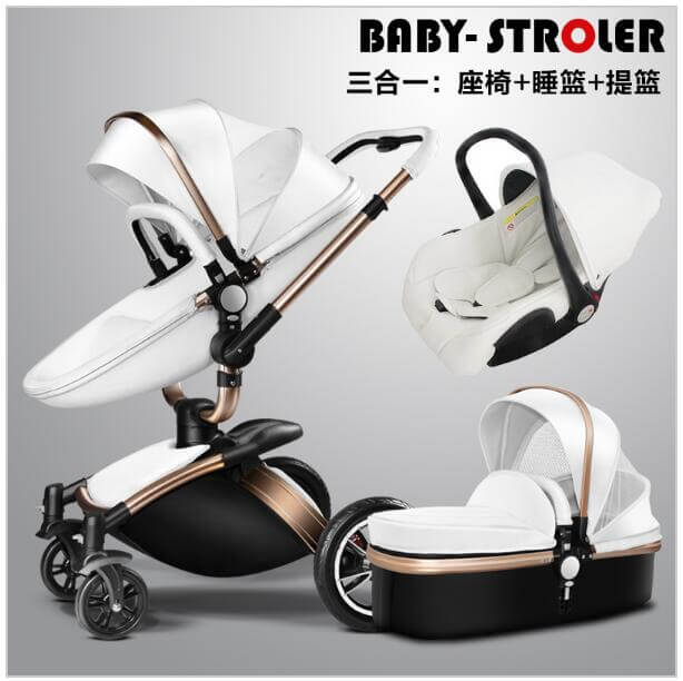 European Luxury Baby Stroller 2 and 3 pcs - Image 8