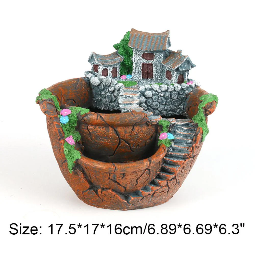 Fairy Garden Flower House Pot Lamp - Image 6
