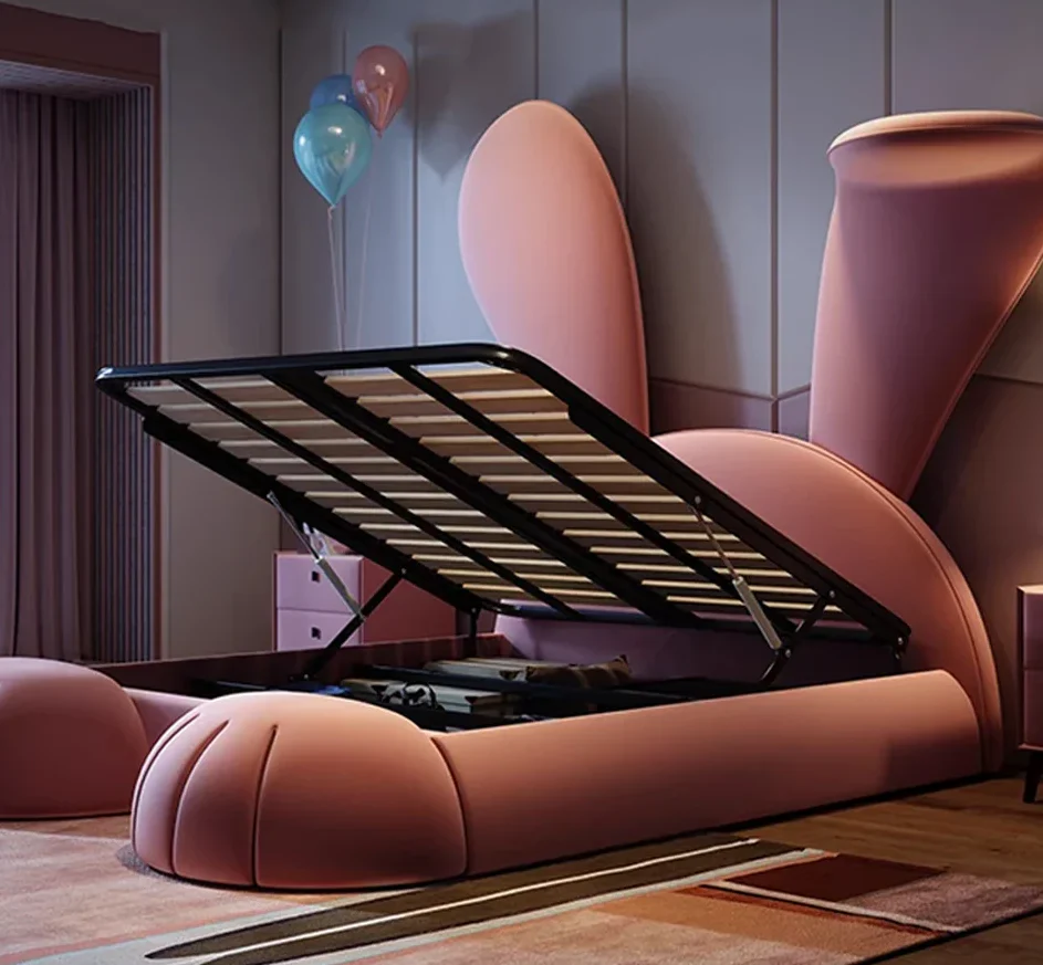Fancy Pink Rabbit Modern Bed - Image 9