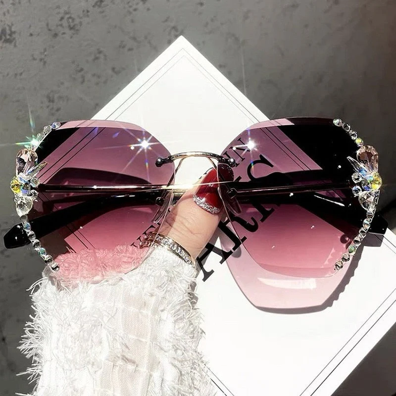 Fancy Women Rhinestone Sunglasses - Image 15