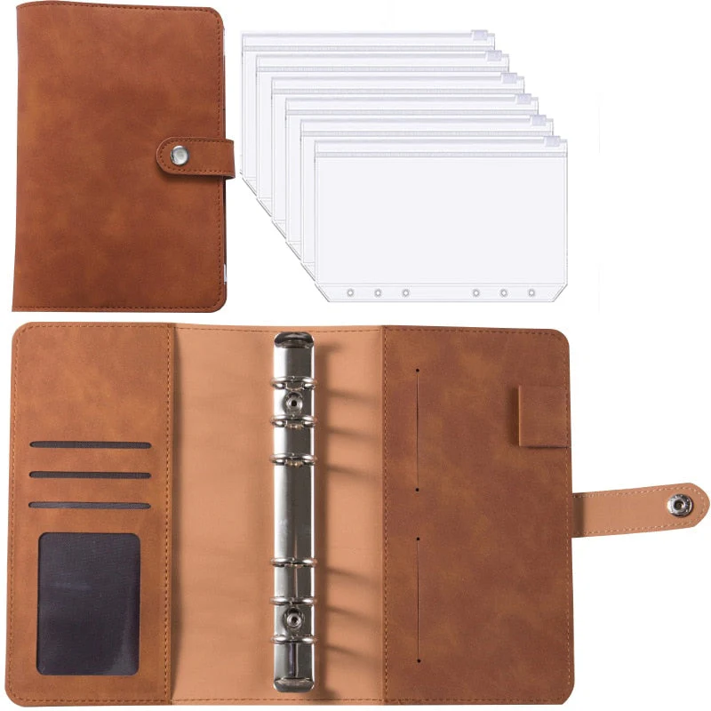 Financial Planner Leather Multi Pocket Bill Organizer Notebook - Image 11