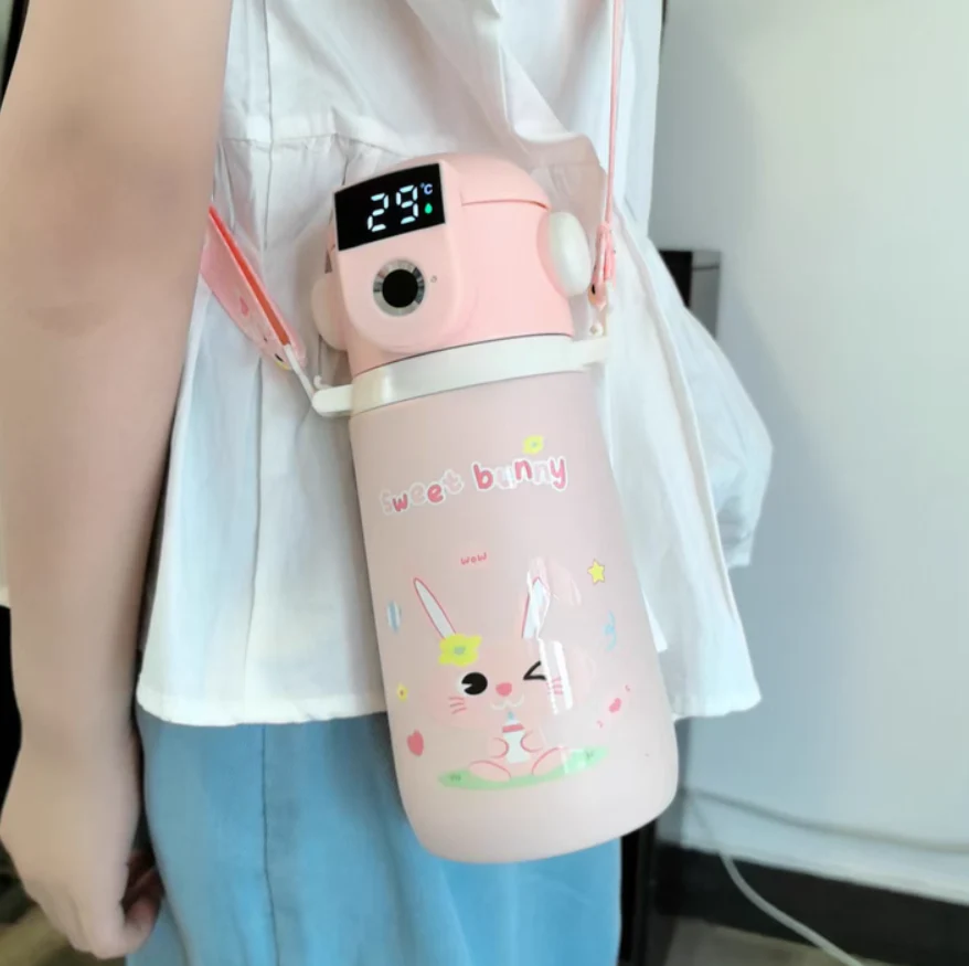 Fingerprint Lock Smart Temperature Display Kids Water Bottle - Image 3