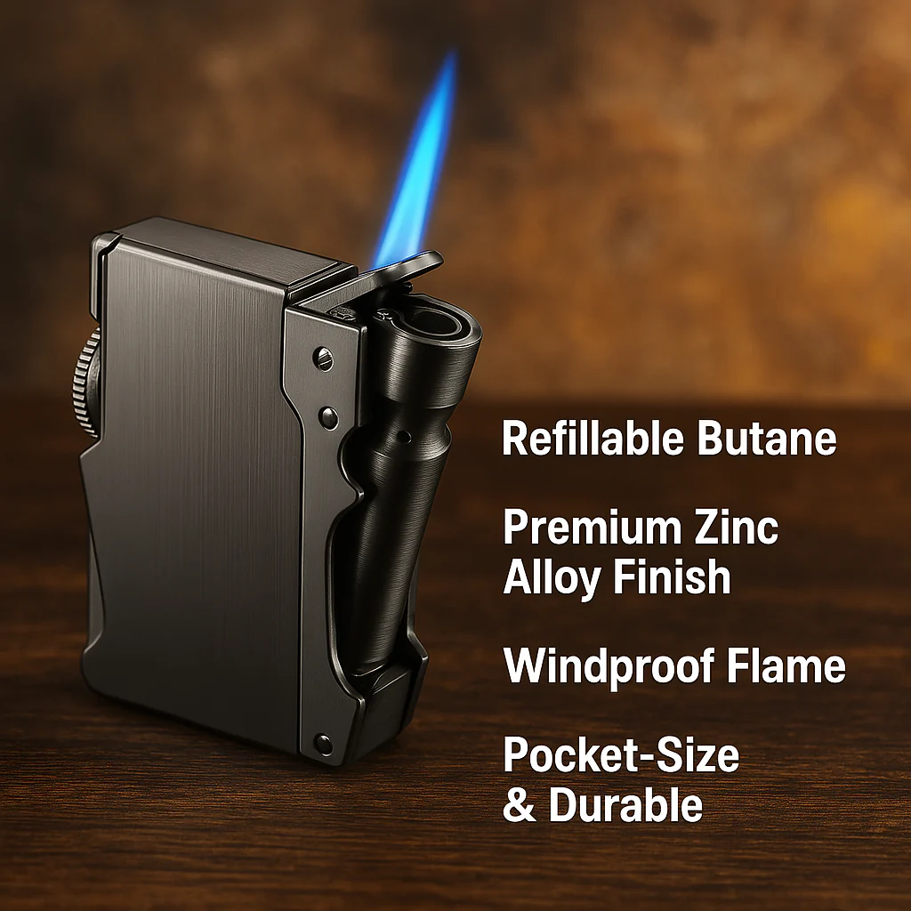 Fire Storm Metal Butane Lighter - Image 3