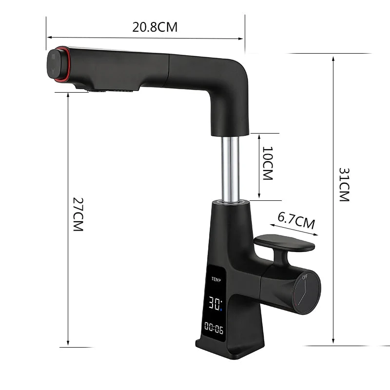 Flow Pro Rotatable Temperature Display Smart Faucet - Image 2