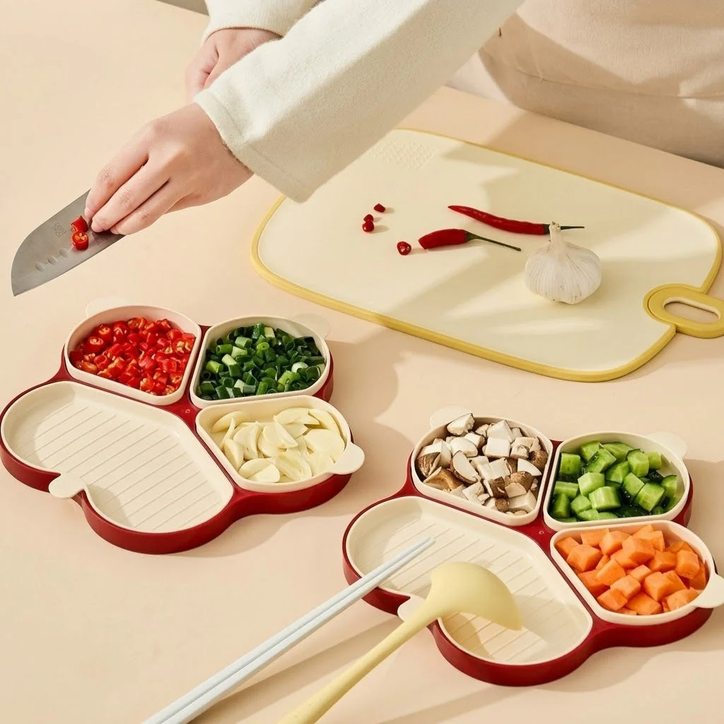 Flower-Shaped Divided Food Tray - Image 2