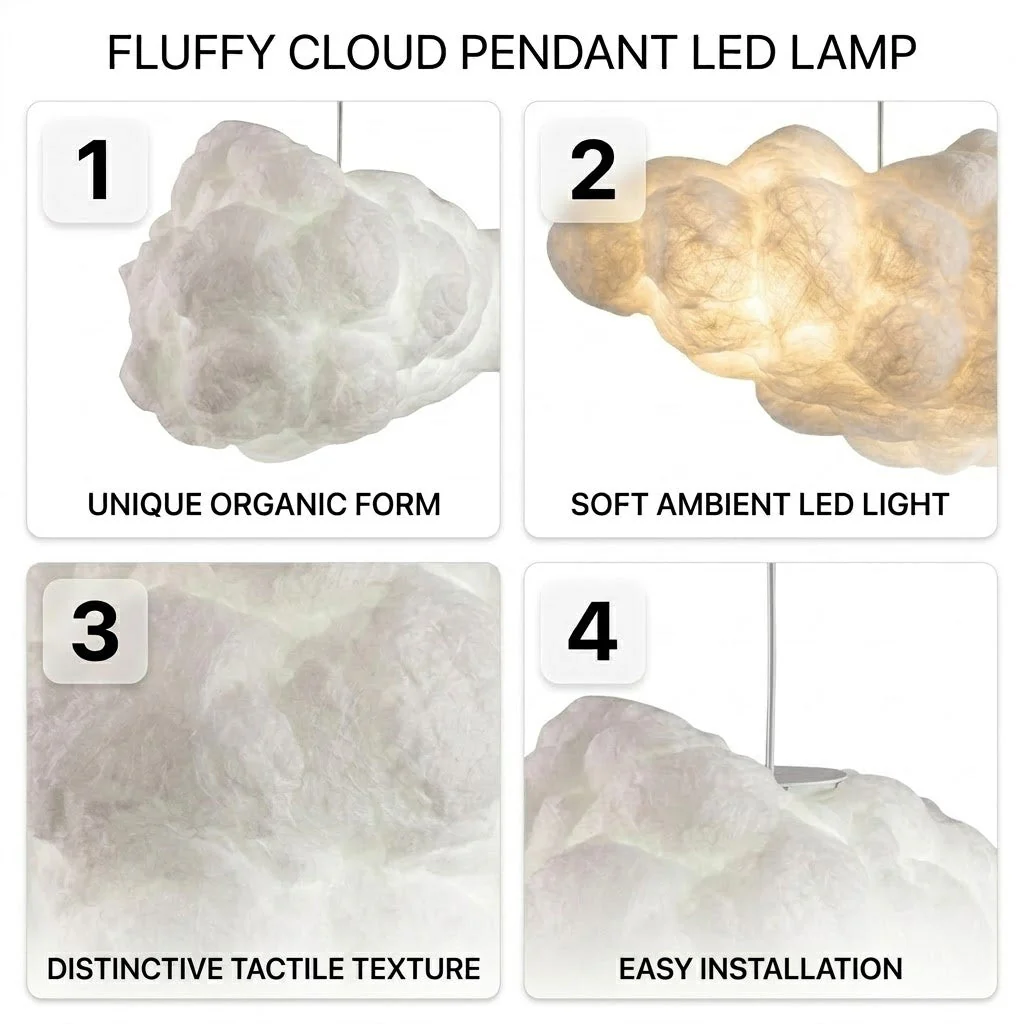 Fluffy Cloud Pendant LED Lamp - Image 8