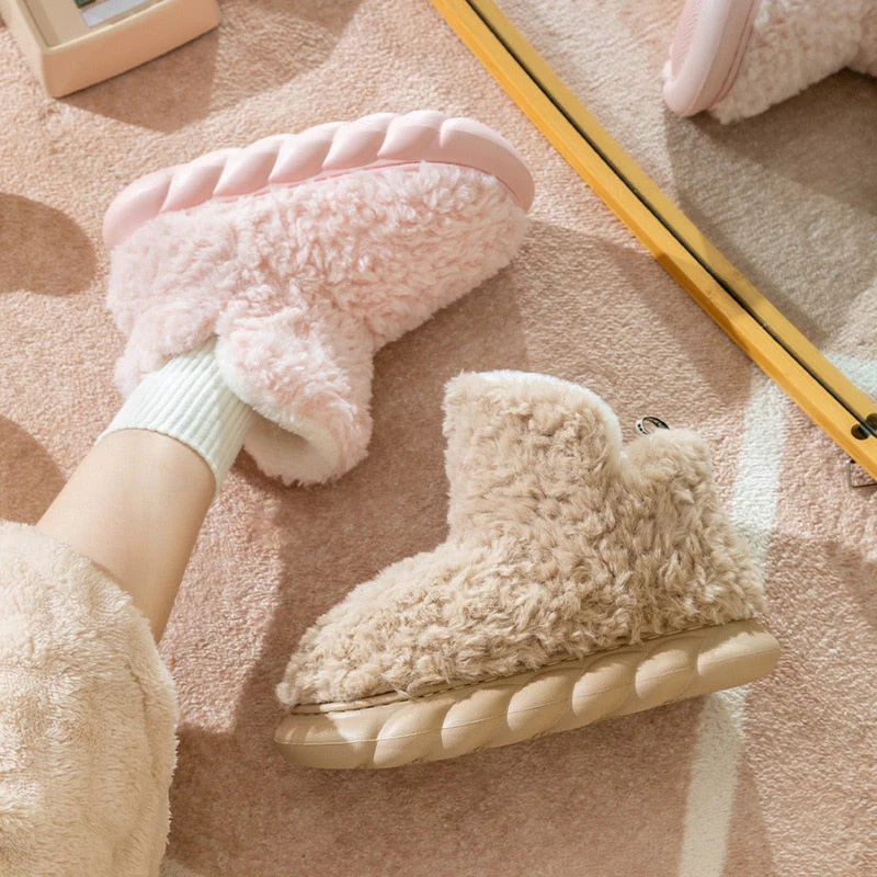 Fluffy Cozy Woman Warm Home Boots - Image 10