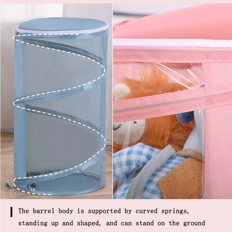 Fluffy Friend Kids Toy Storage Organizer Bucket - Image 4