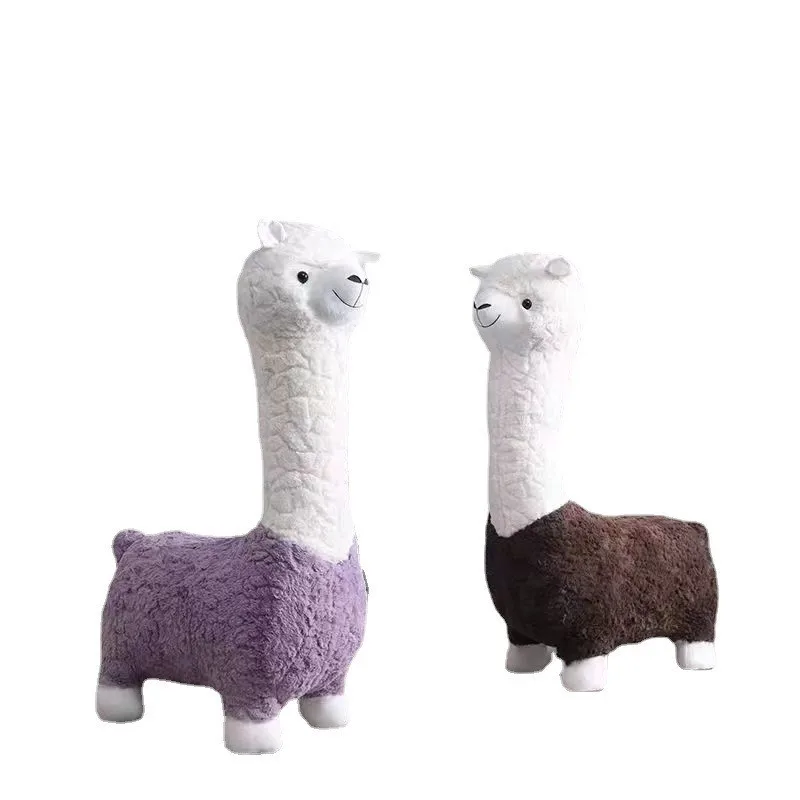 Fluffy Lama Door Entryway Decor Stool - Image 6