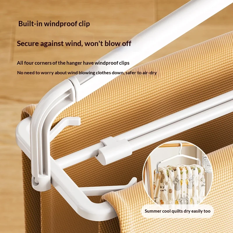 Fold Away Extendable Laundry Hanger Rack - Image 5