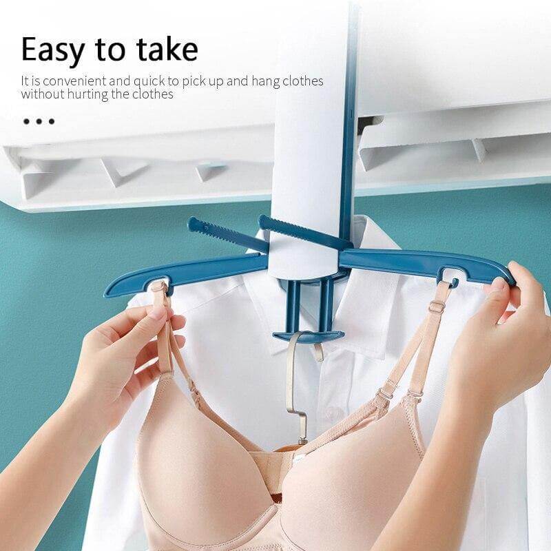 Foldable Air Conditioning Drying Hanger Rack - Image 3