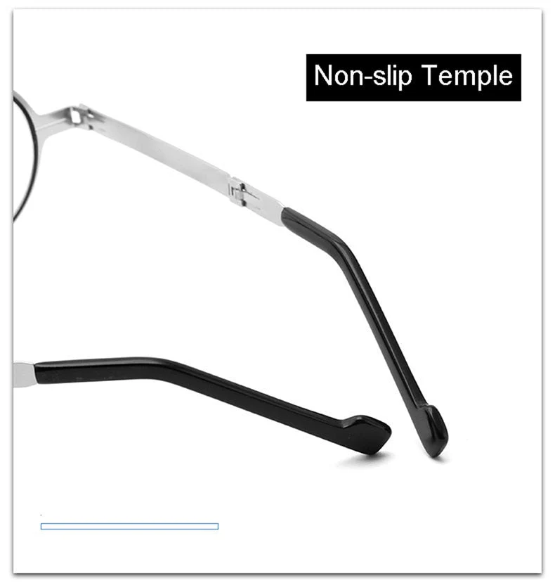 Foldable Blue Light Metal Round Reading Glasses - Image 9