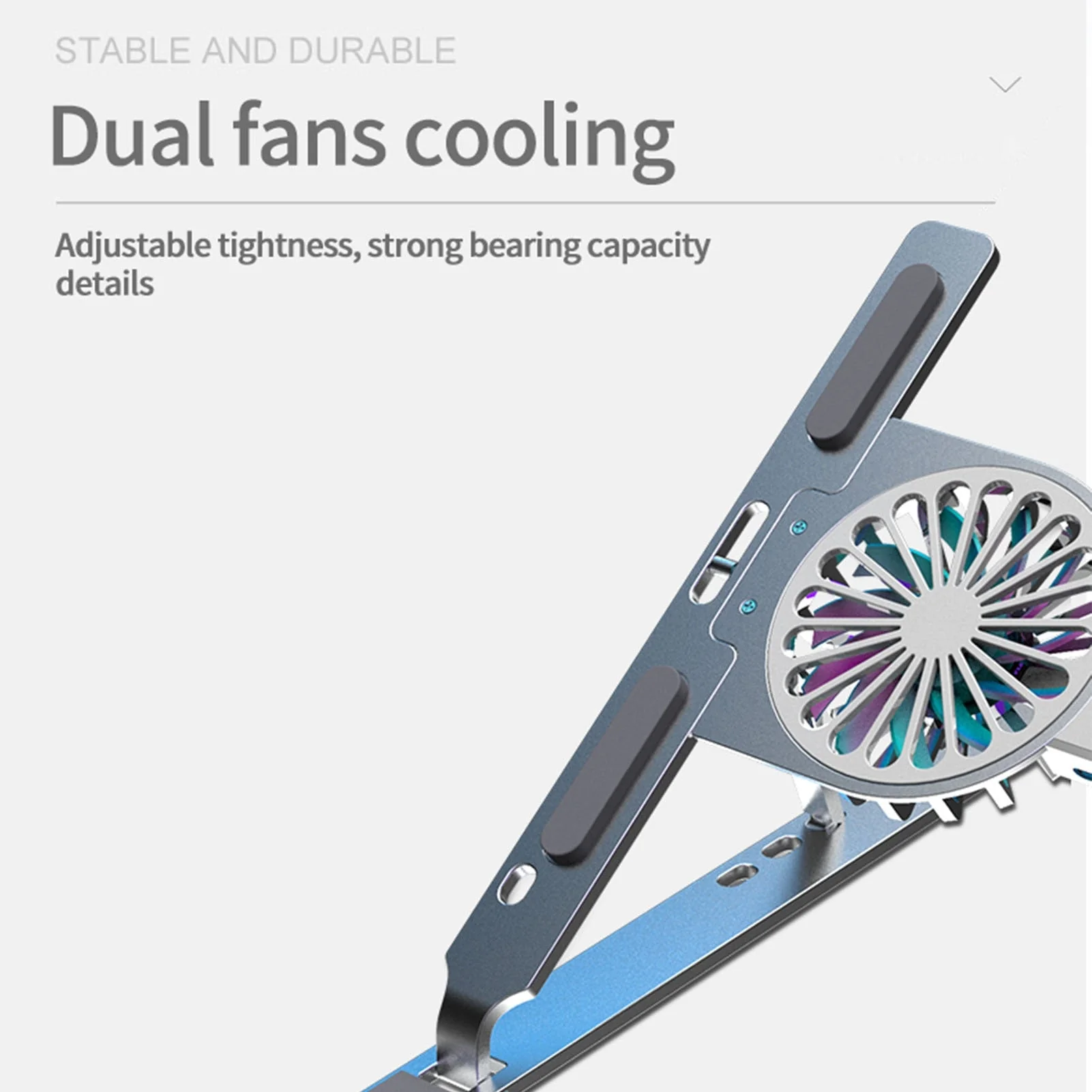 Foldable Dual Fan Laptop Cooler Stand - Image 2
