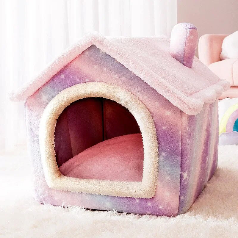 Foldable Fluffy Comfy Pet House - Image 6