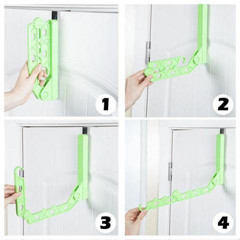 Foldable Over-The-Door Drying Hanging Rack - Image 8