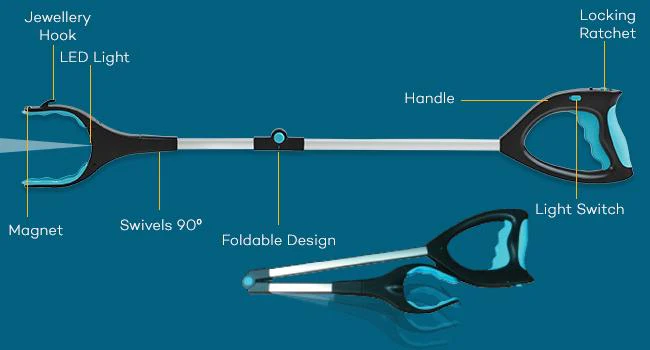 Foldable Rotating Long Handle Litter Grabber Tool - Image 5
