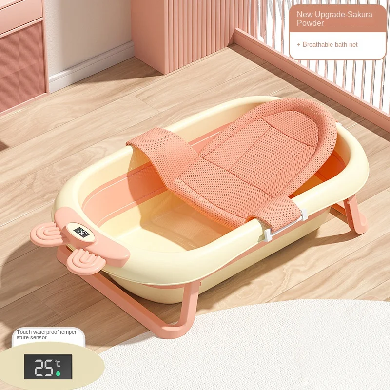 Foldable Temperature Sensor Display Baby Bathtub - Image 10