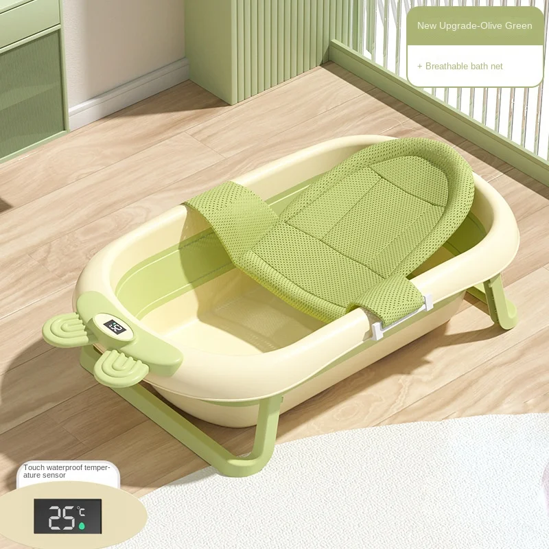 Foldable Temperature Sensor Display Baby Bathtub - Image 9
