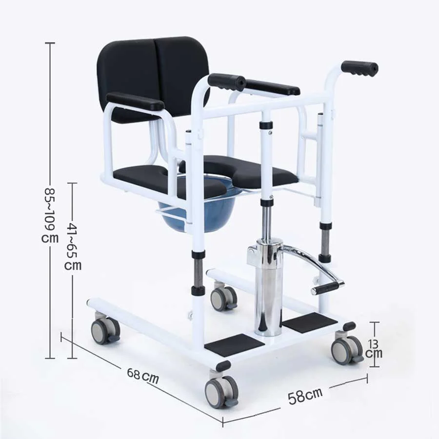 Foot Pedal Lift Hydraulic Adjustable Patient Transfer Chair - Image 4