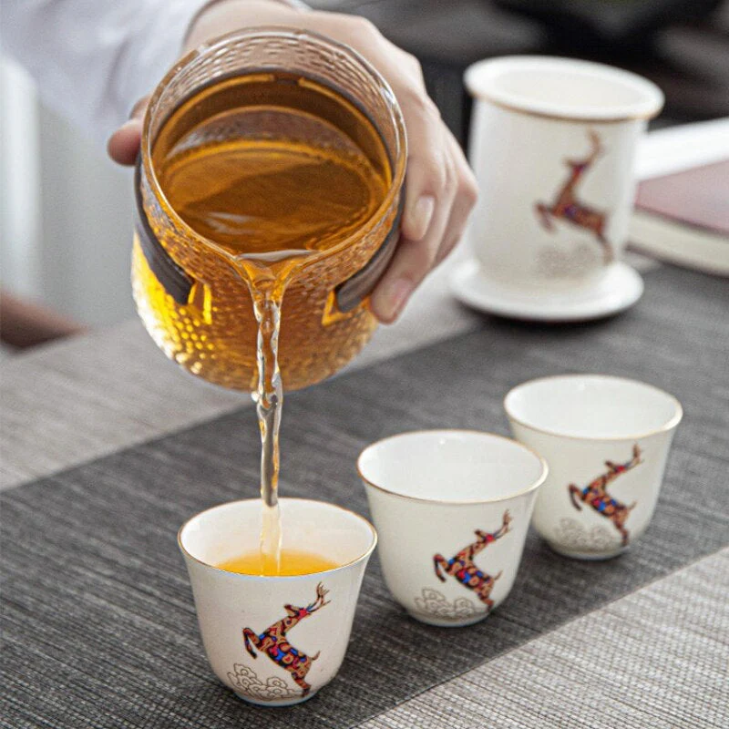 Forest Deer Ceramic Tea Set - Image 2